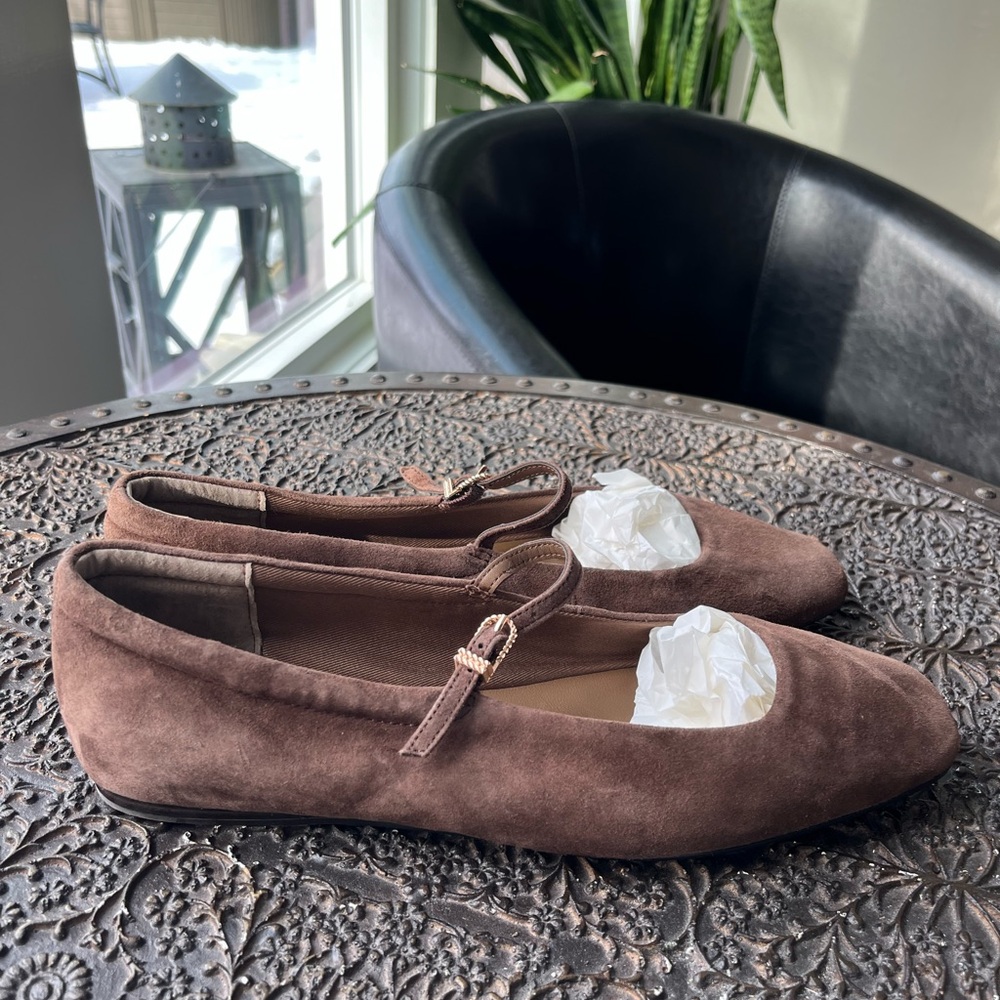 DOLCE VITA REYES SUEDE BALLET FLATS DARK BROWN 8.5 - Picture 6 of 9